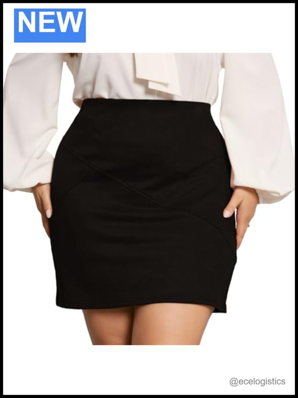 Plus Size Faux Suede Bodycon Mini Skirt High Waist Stretchy